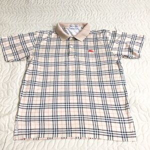 Burberry Plaid Polo Shirt - Beige and Black